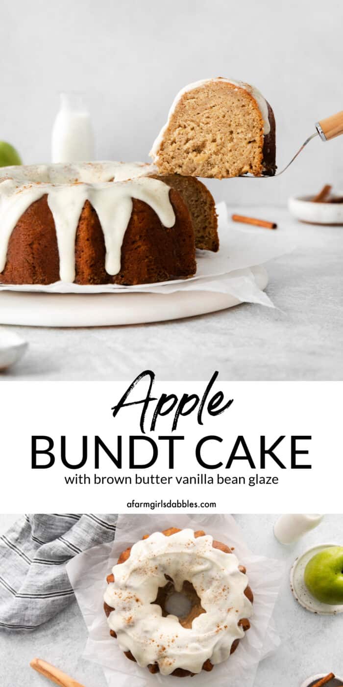 Pinterest image for Apple Bundt Cake