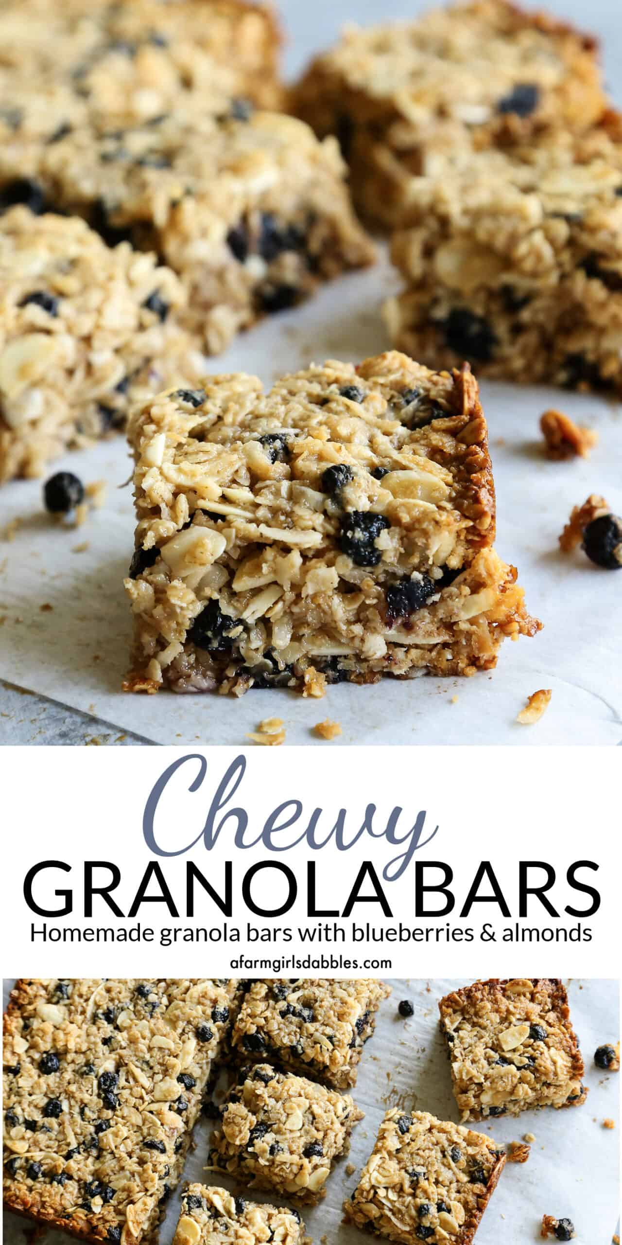 Pinterest image for Chewy Granola Bars