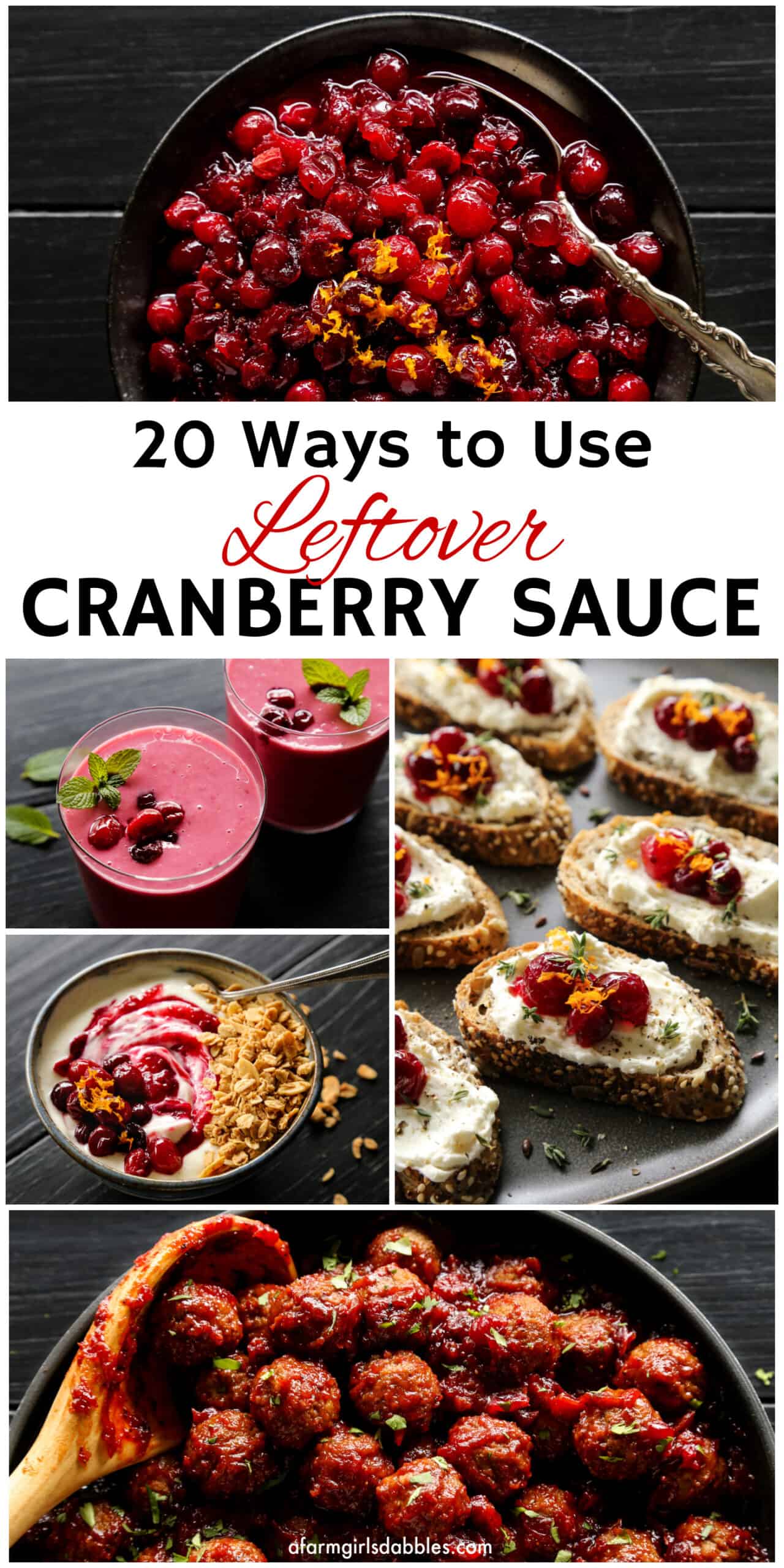 20 Ways to Use Leftover Cranberry Sauce l A Farmgirl's Dabbles