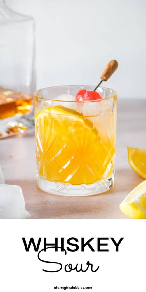 Easy Whiskey Sour Recipe No Egg White L A Farmgirl S Dabbles Whiskey Sour Afarmgirlsdabbles 500x1000