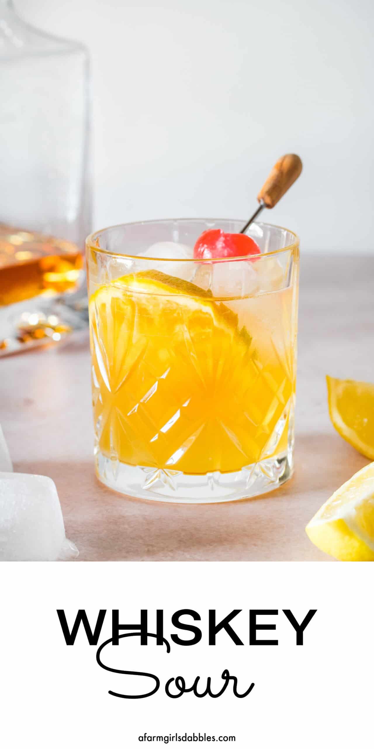 Pinterest image for whiskey sour