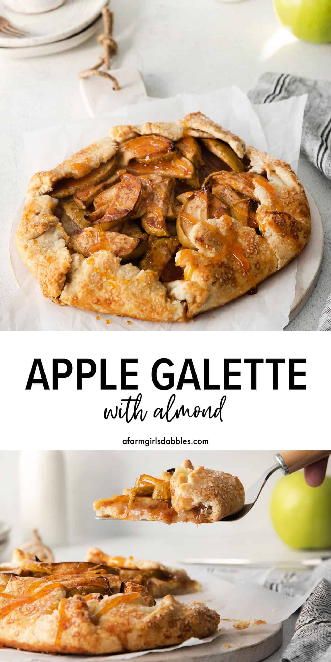 Pinterest image for apple galette