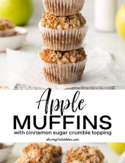 Pinterest image for apple muffins