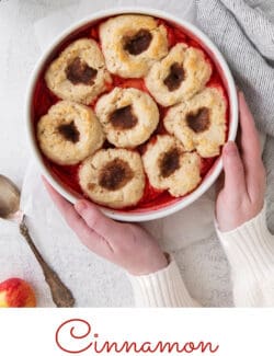 Pinterest image for cinnamon apple puffs