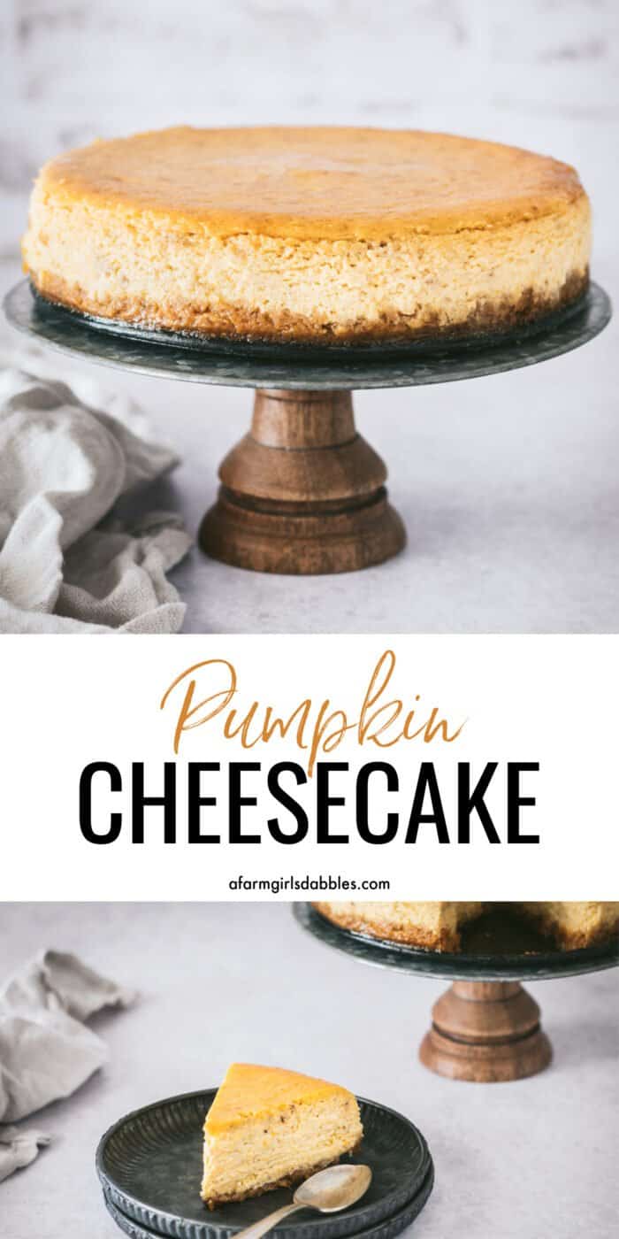 Pinterest image for Pumpkin Cheesecake