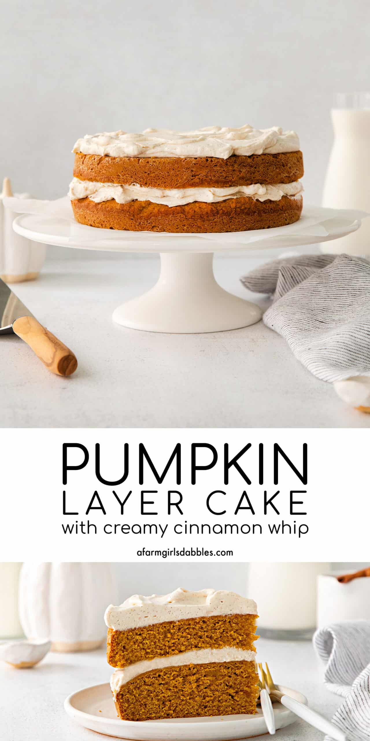 Pinterest image for Pumpkin Layer Cake