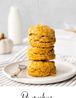 Pinterest image for pumpkin biscuits