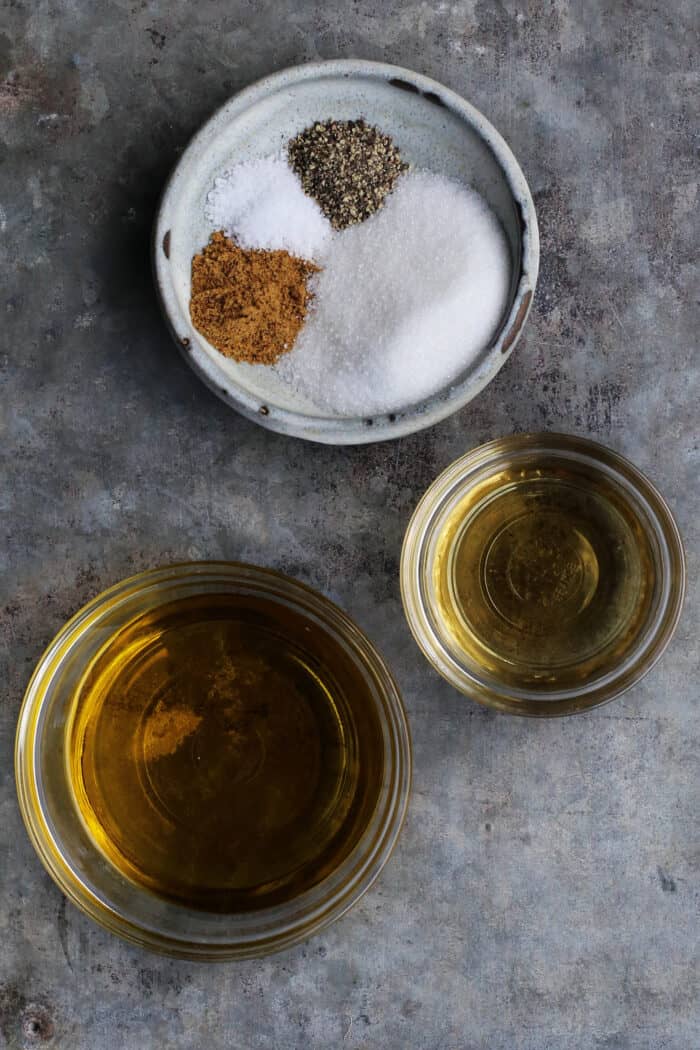 ingredients for the salad dressing