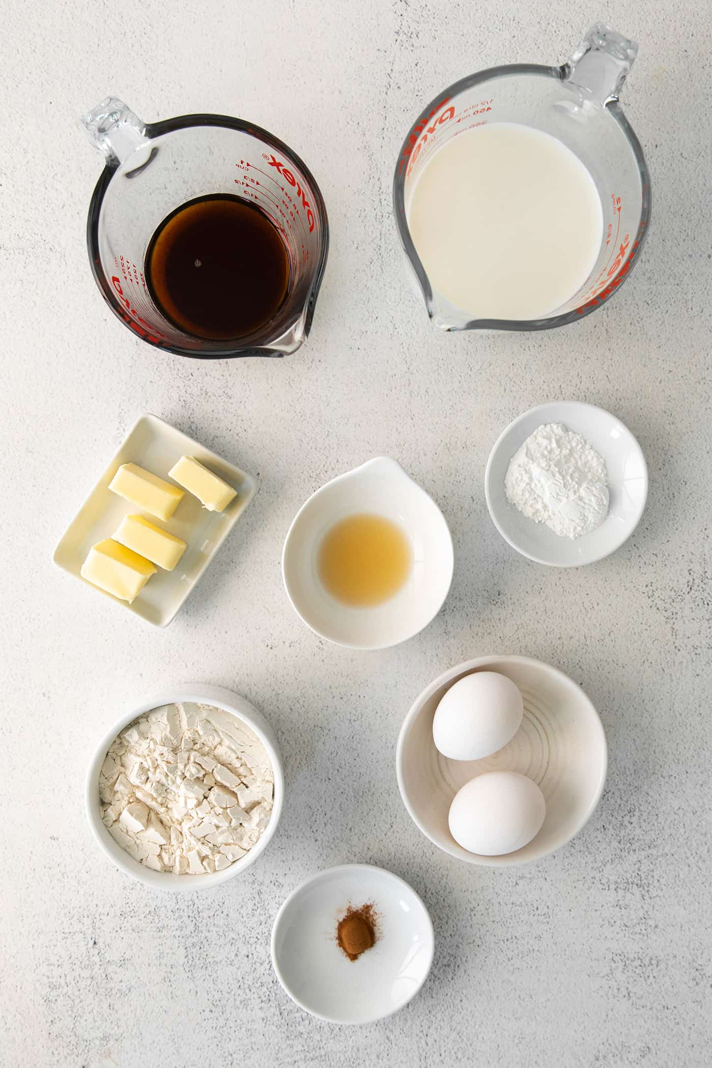 Ingredients needed to make classic waffles