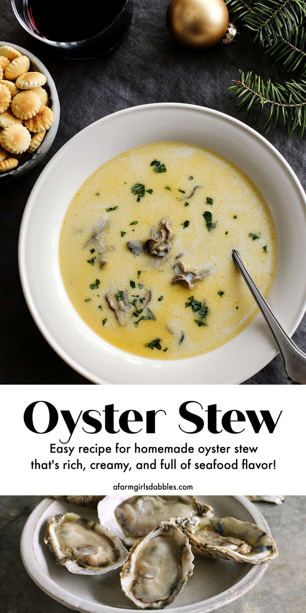 Pinterest image for oyster stew