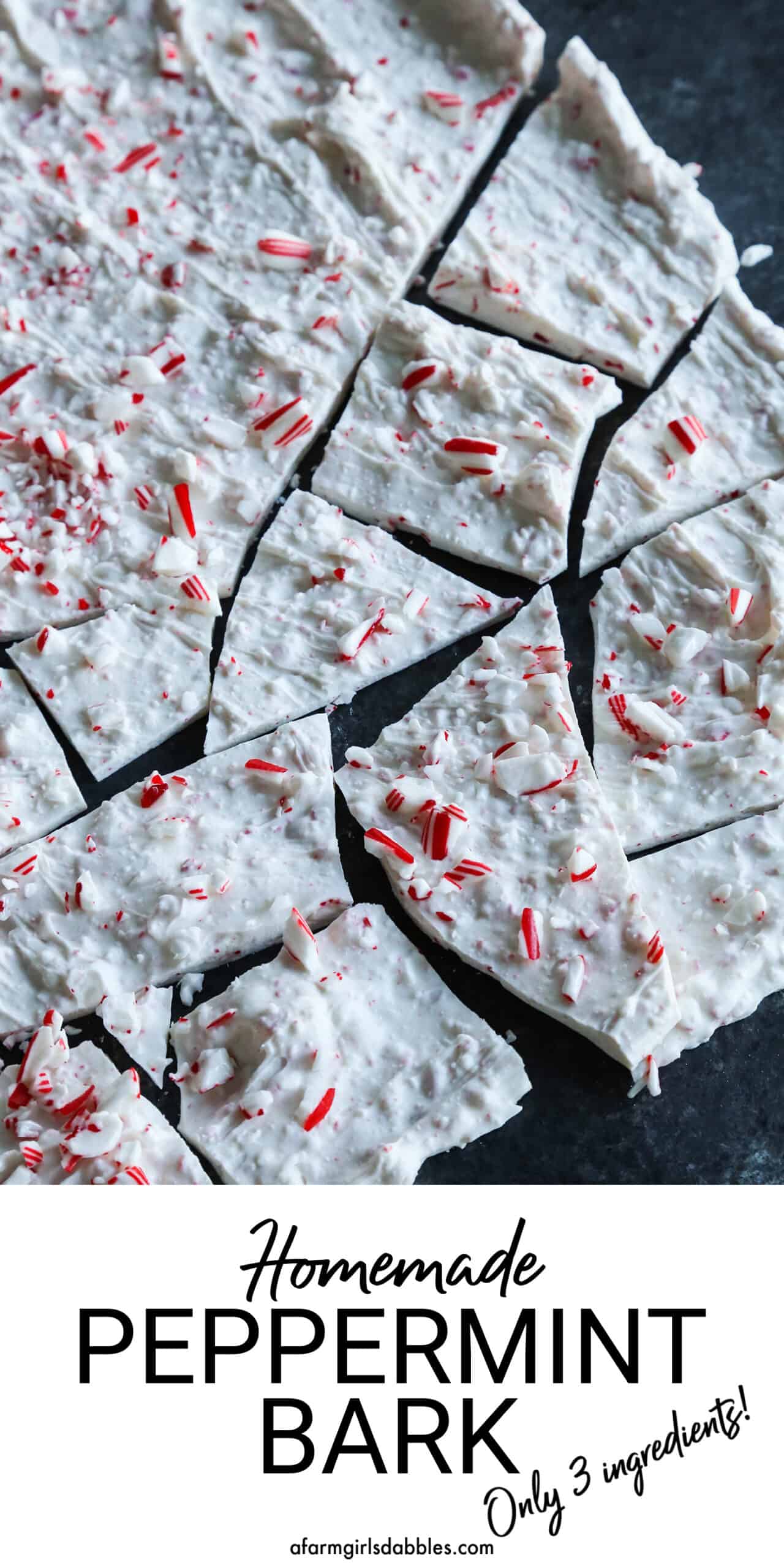 Pinterest image for Peppermint Bark