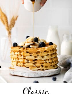 Pinterest image for classic waffles
