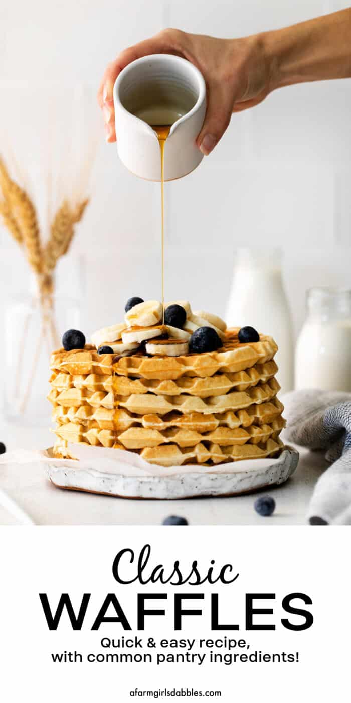 Pinterest image for classic waffles