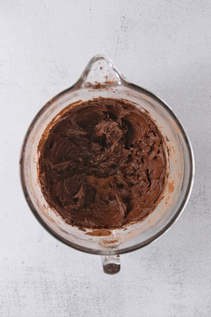 Butter and cocoa powder mixed together