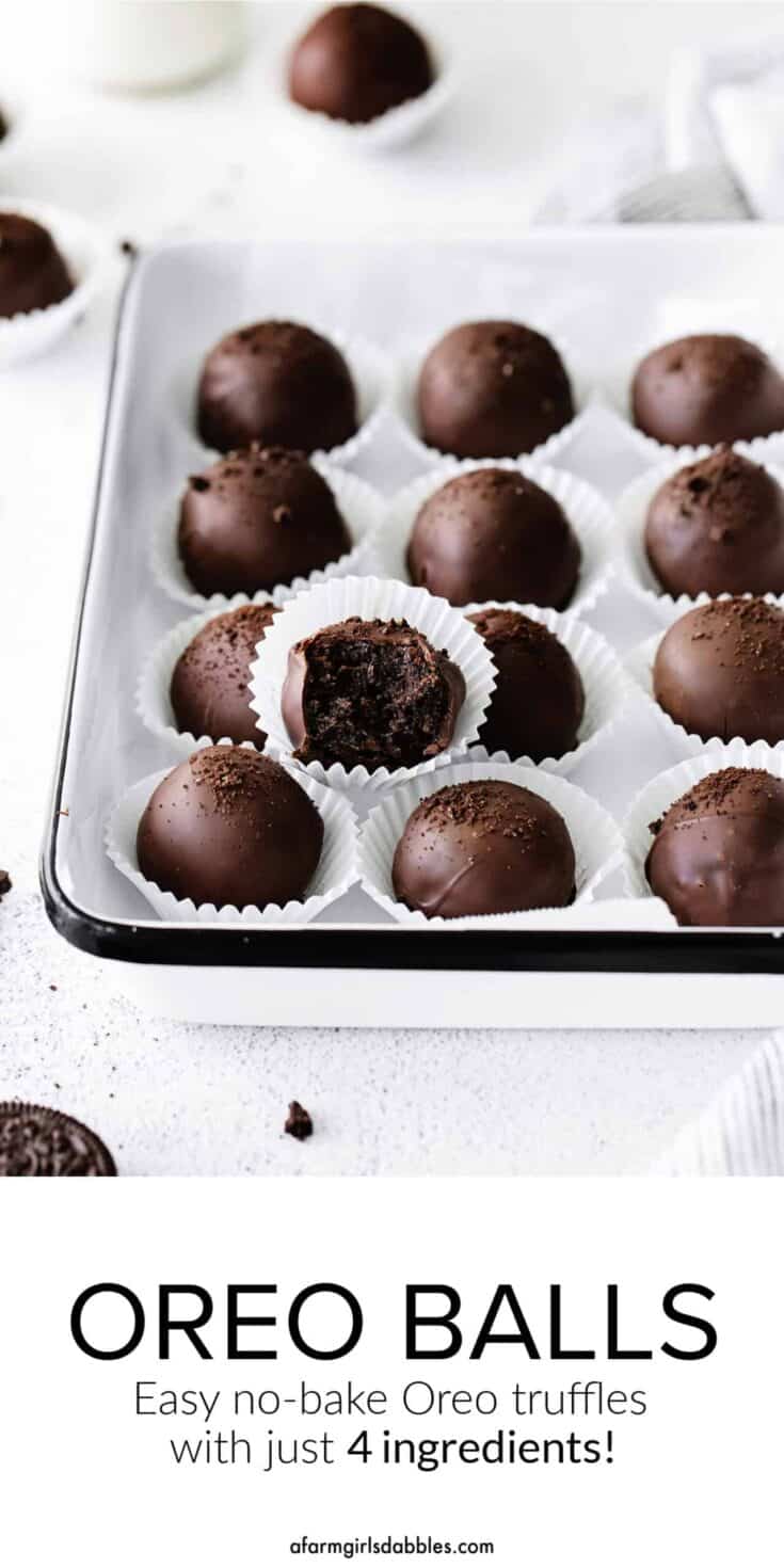 4 Ingredient Oreo Truffle Balls l A Farmgirl's Dabbles