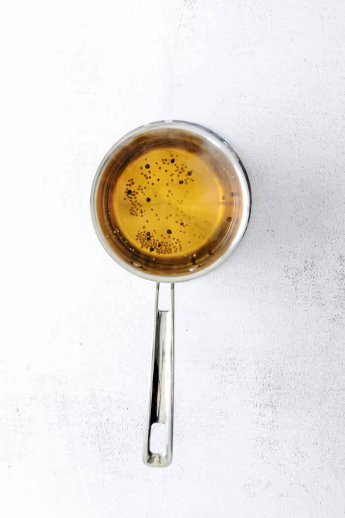 pickling brine in a saucepan