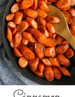 Pinterest image for cinnamon honey carrots