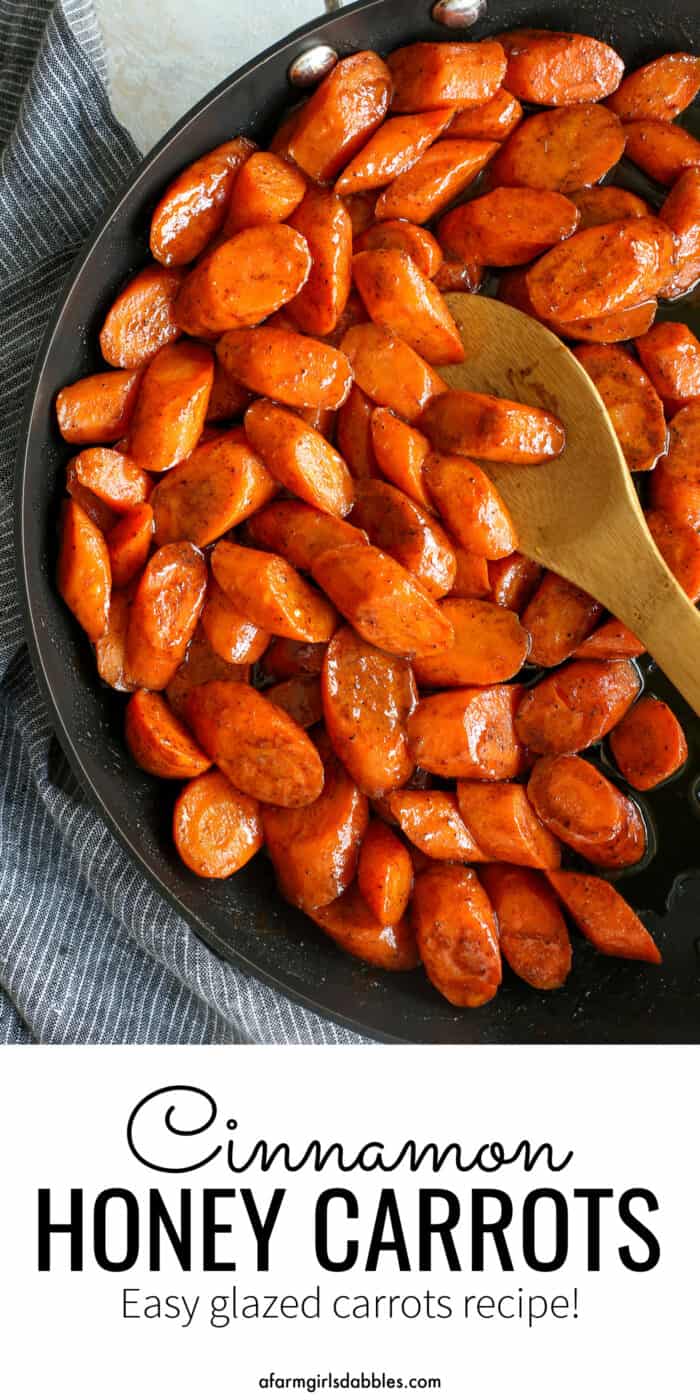 Pinterest image for cinnamon honey carrots