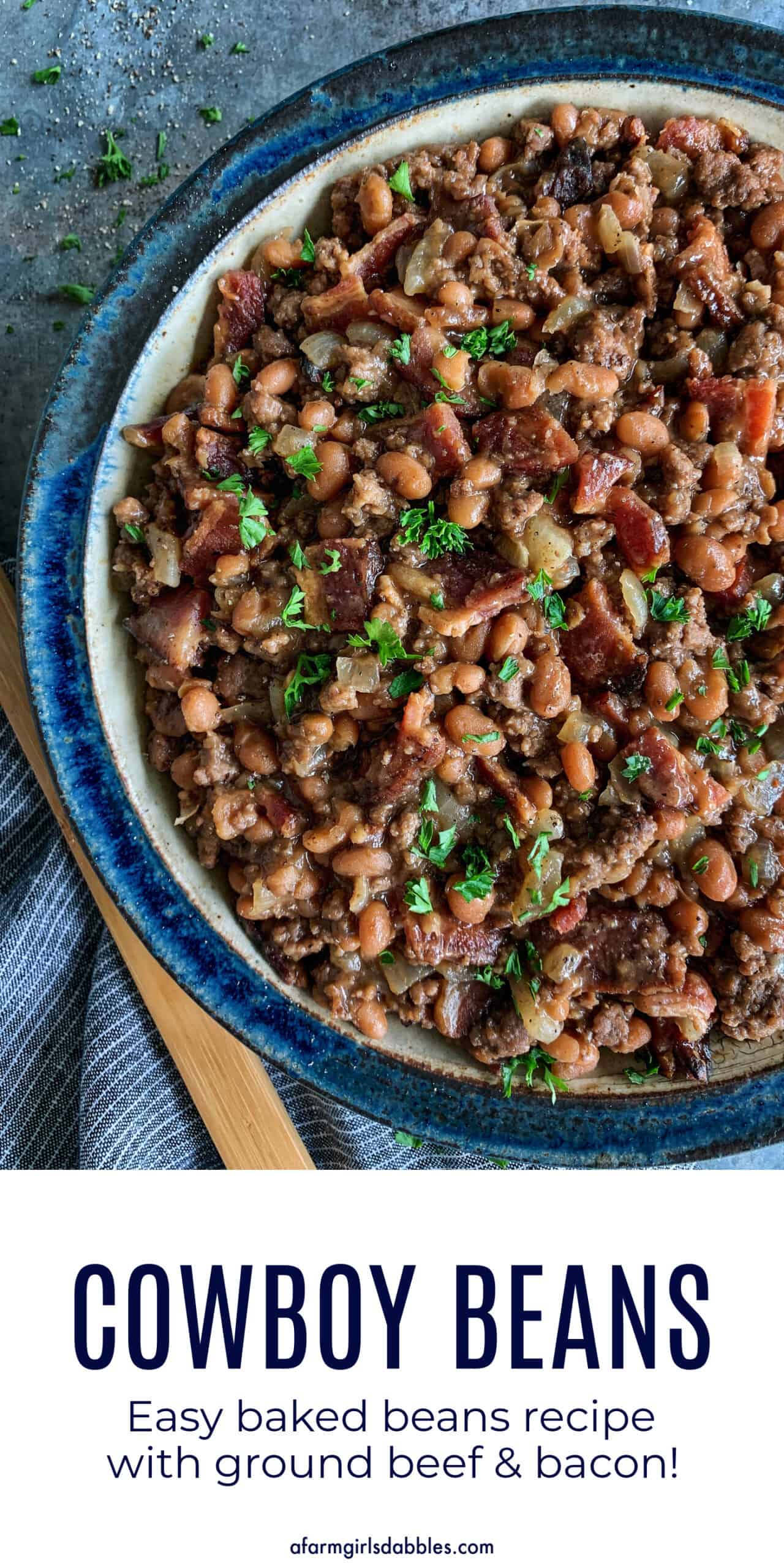 Pinterest image for cowboy beans