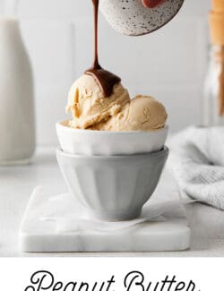 Pinterest image for peanut butter ice cream