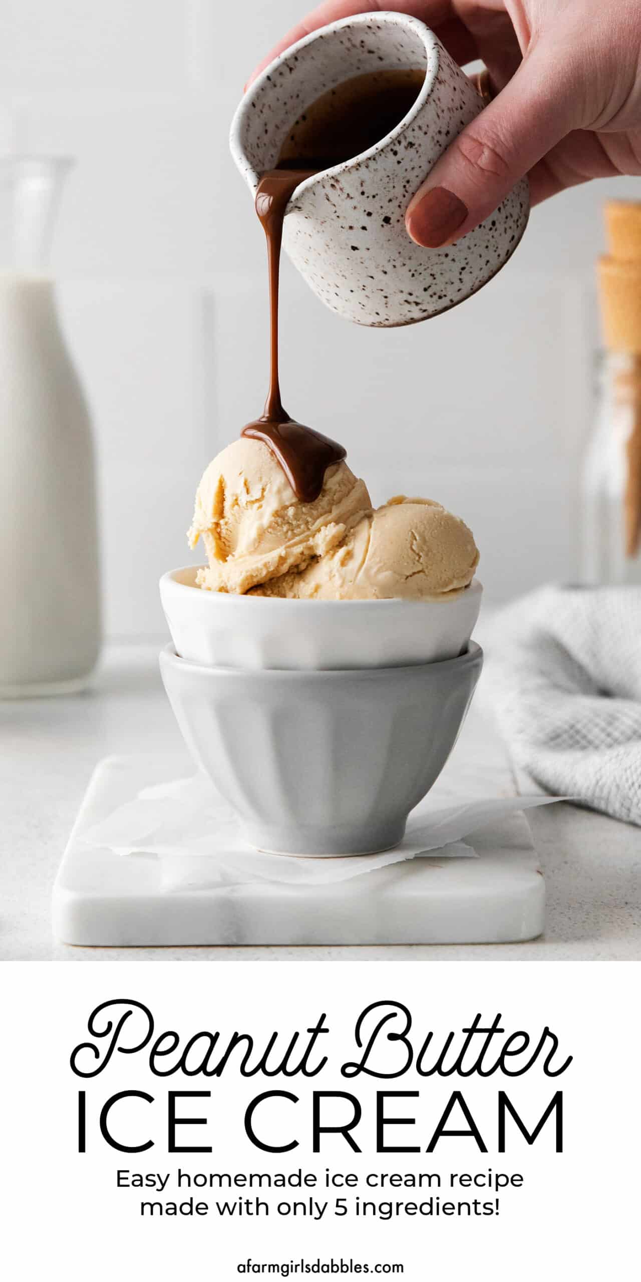 Pinterest image for peanut butter ice cream