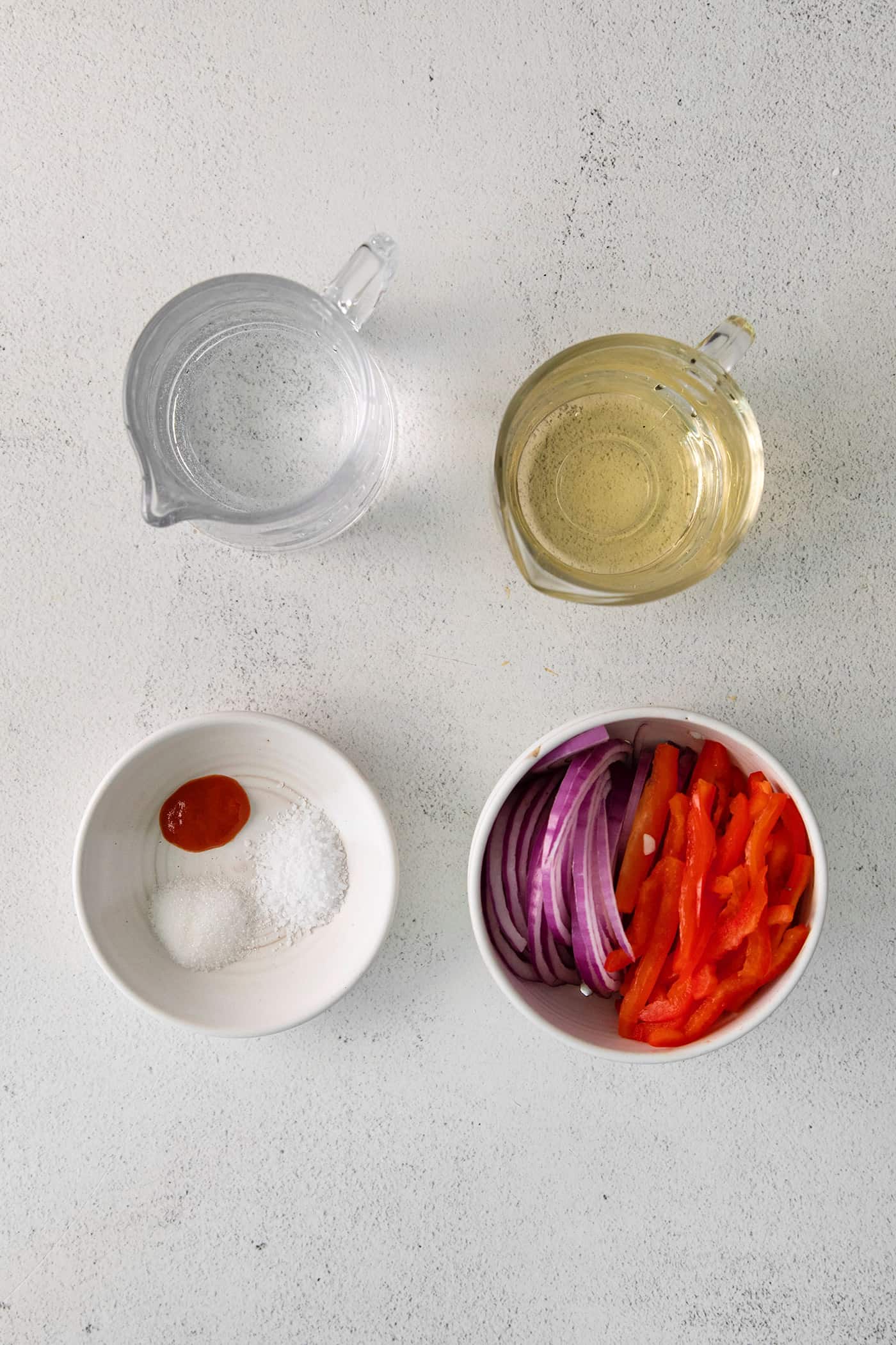 Spicy pickled vegetables ingredients