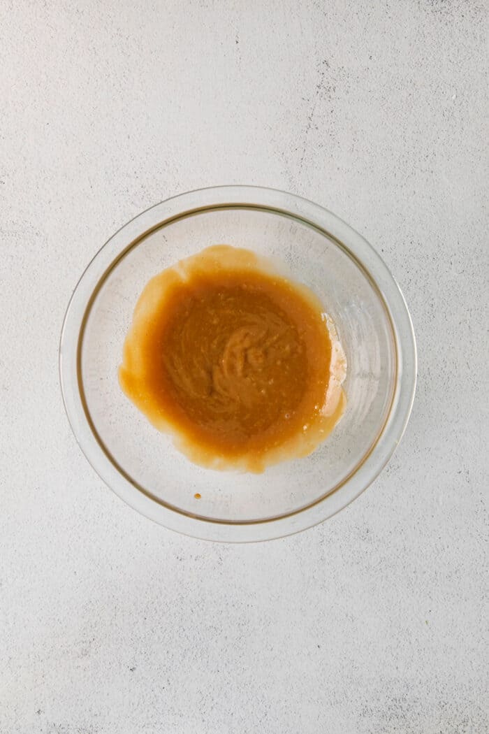 A small bowl of peanut sauce