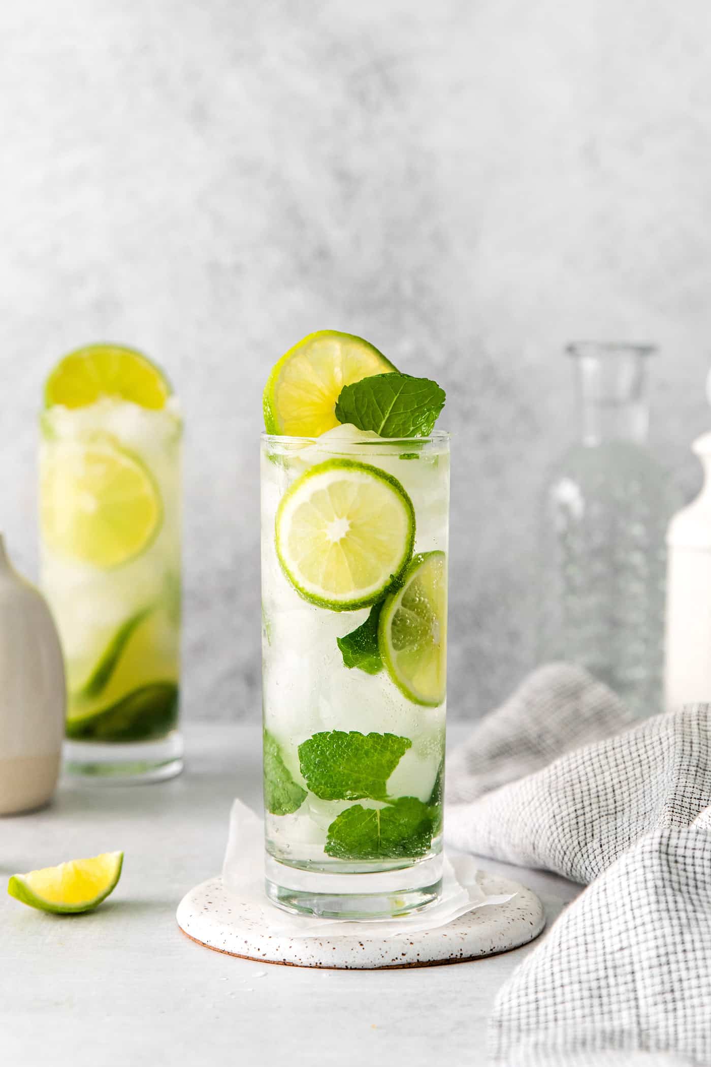 A lime mojito with tequila
