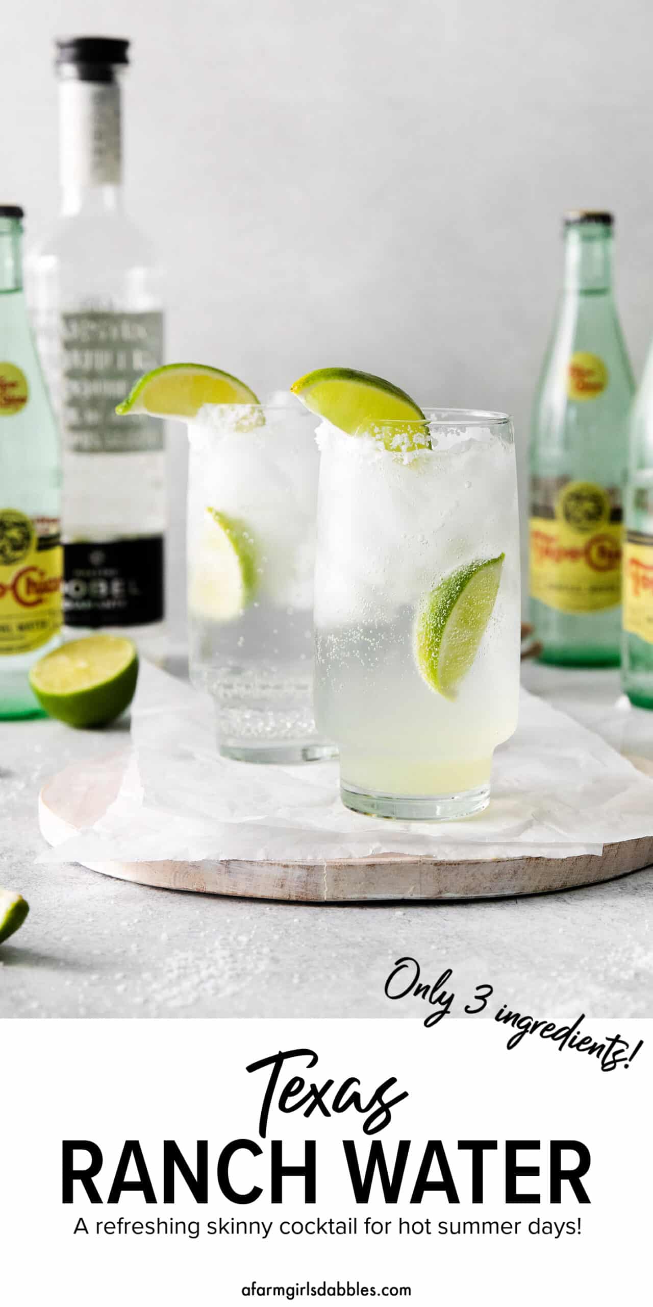 Pinterest image for Texas ranch water cocktail
