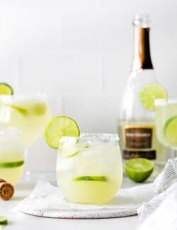 glasses of prosecco margaritas