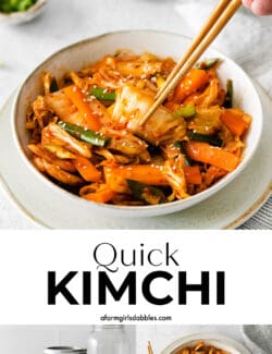 Pinterest image for quick kimchi