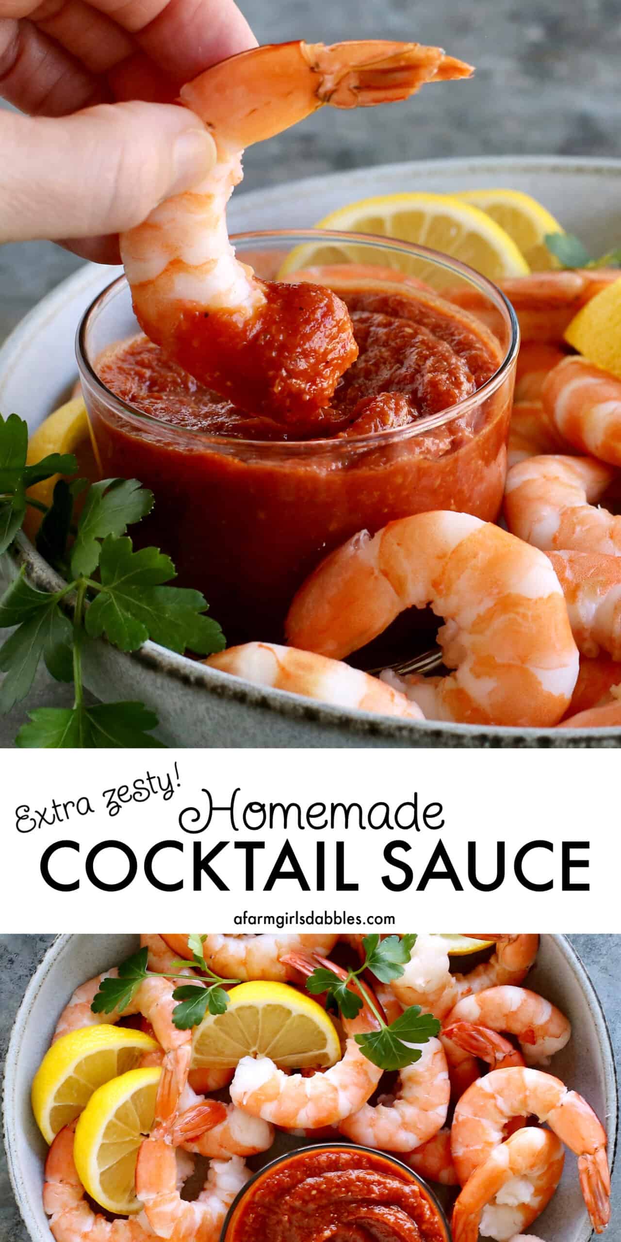 Pinterest image for cocktail sauce