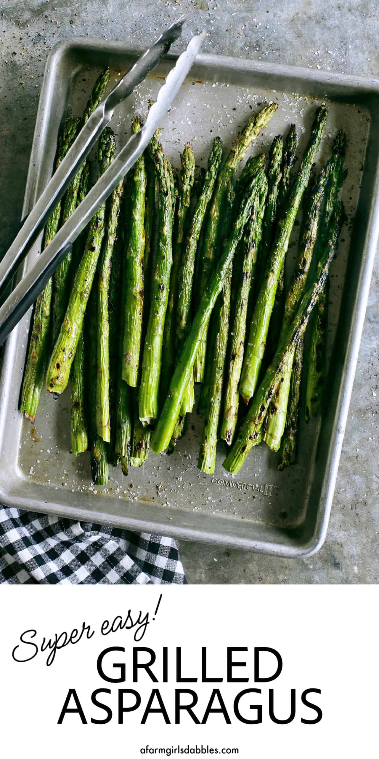 Pinterest image for grilled asparagus