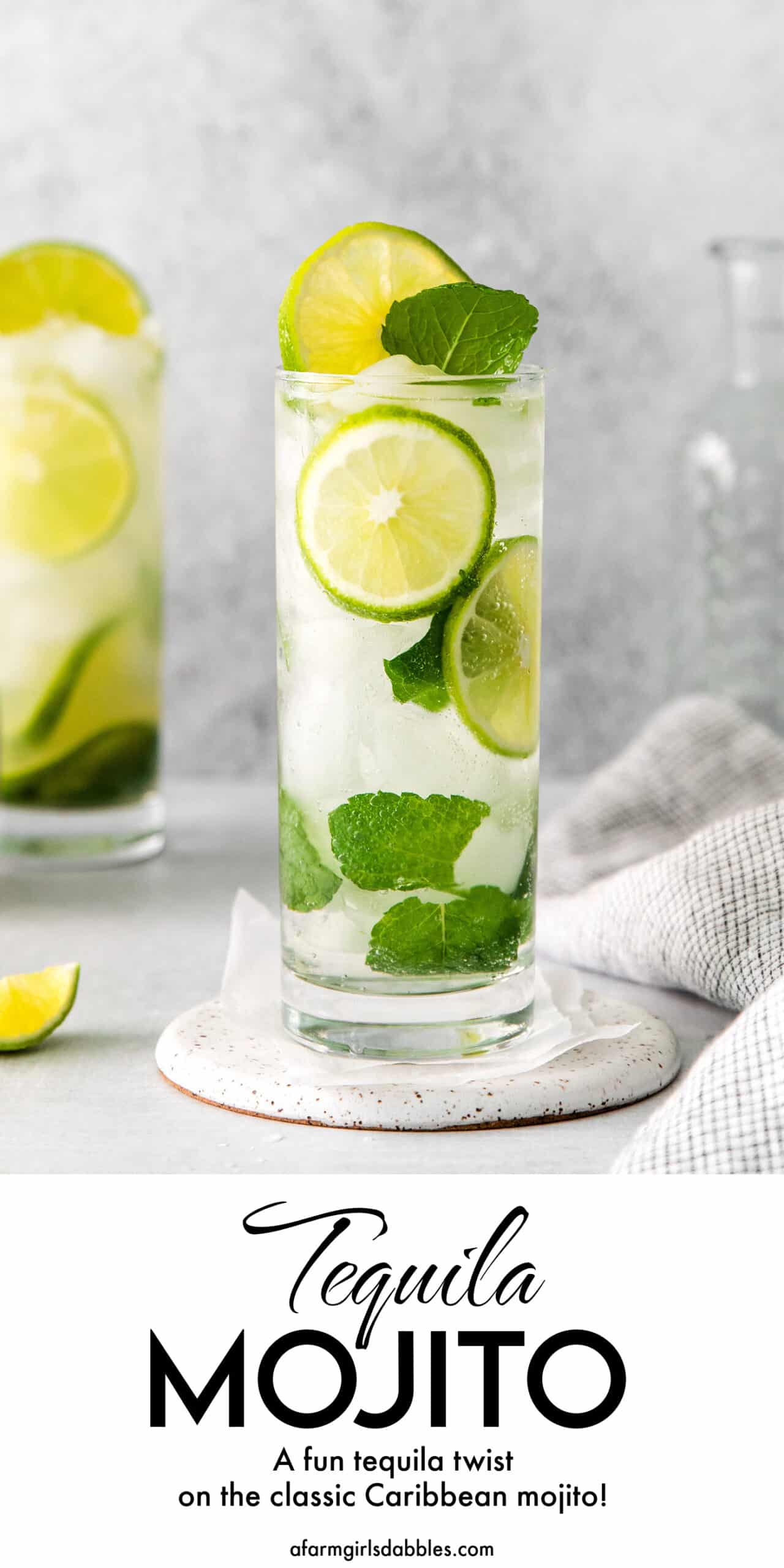 Pinterest image for tequila mojito