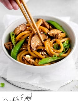 Pinterest image for yaki udon