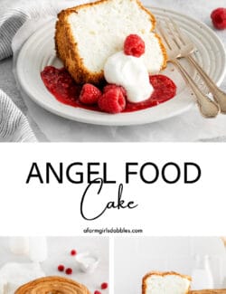 Pinterest image for angel food cake