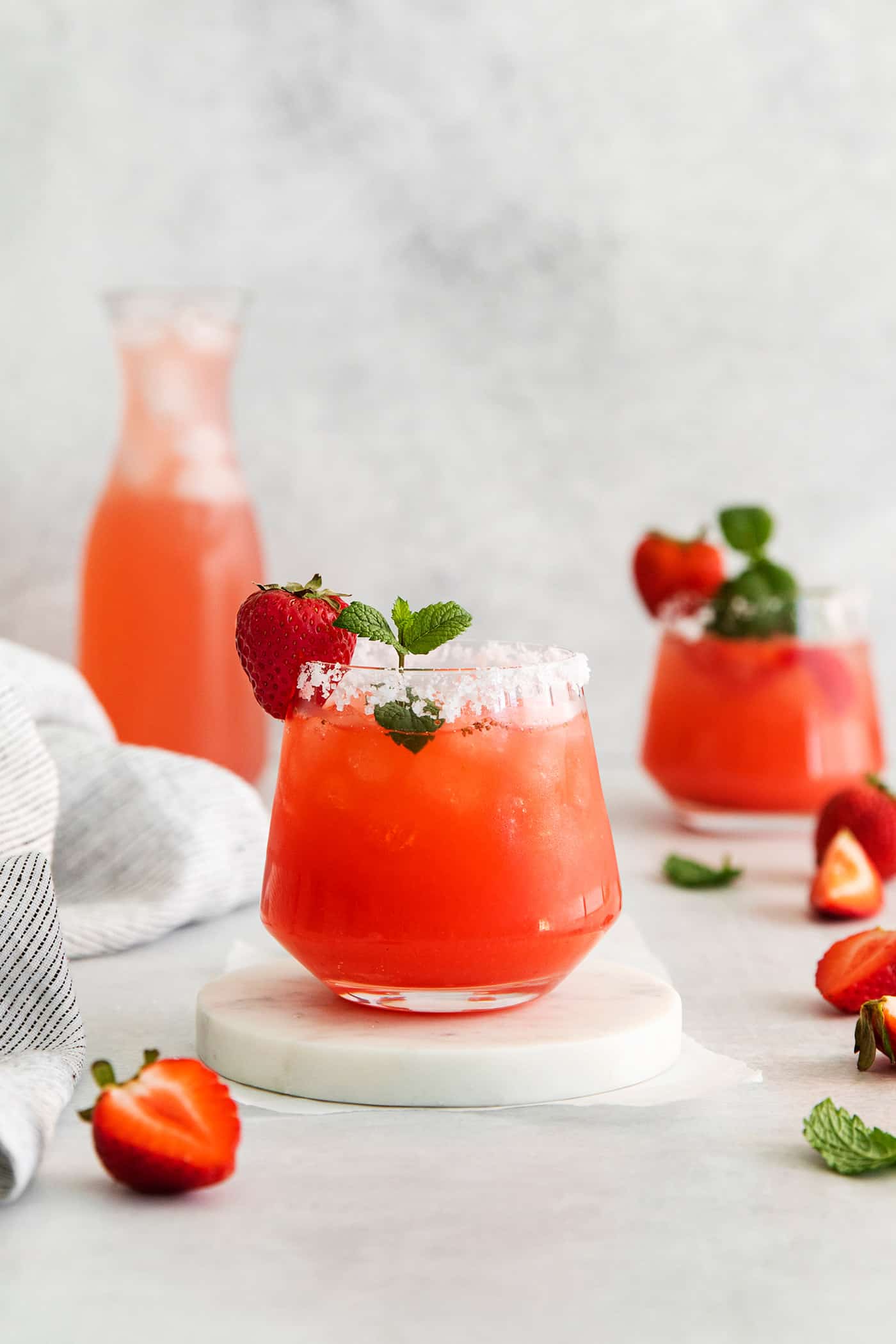 strawberry margarita in a glass