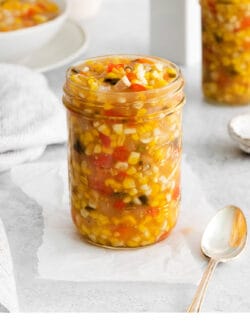 Pinterest image for sweet corn relish