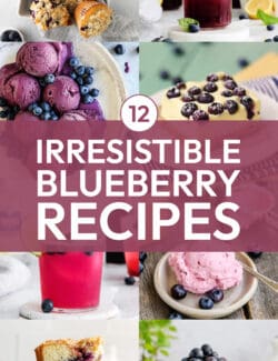 Pinterest image for 12 irresistible blueberry recipes