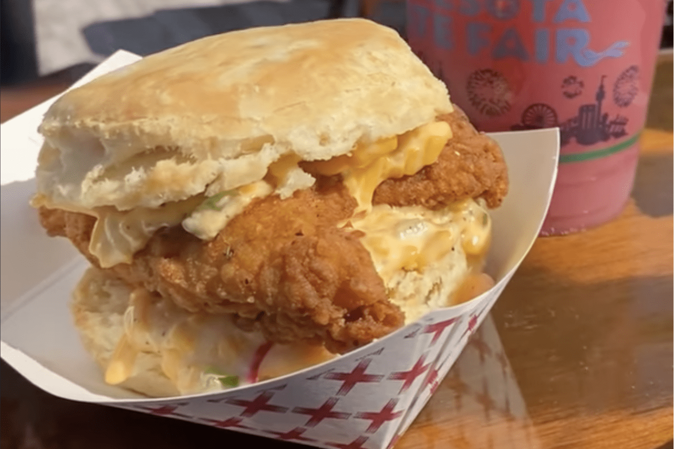 Southern chicken biscuit sandwich at Lulu's Public House