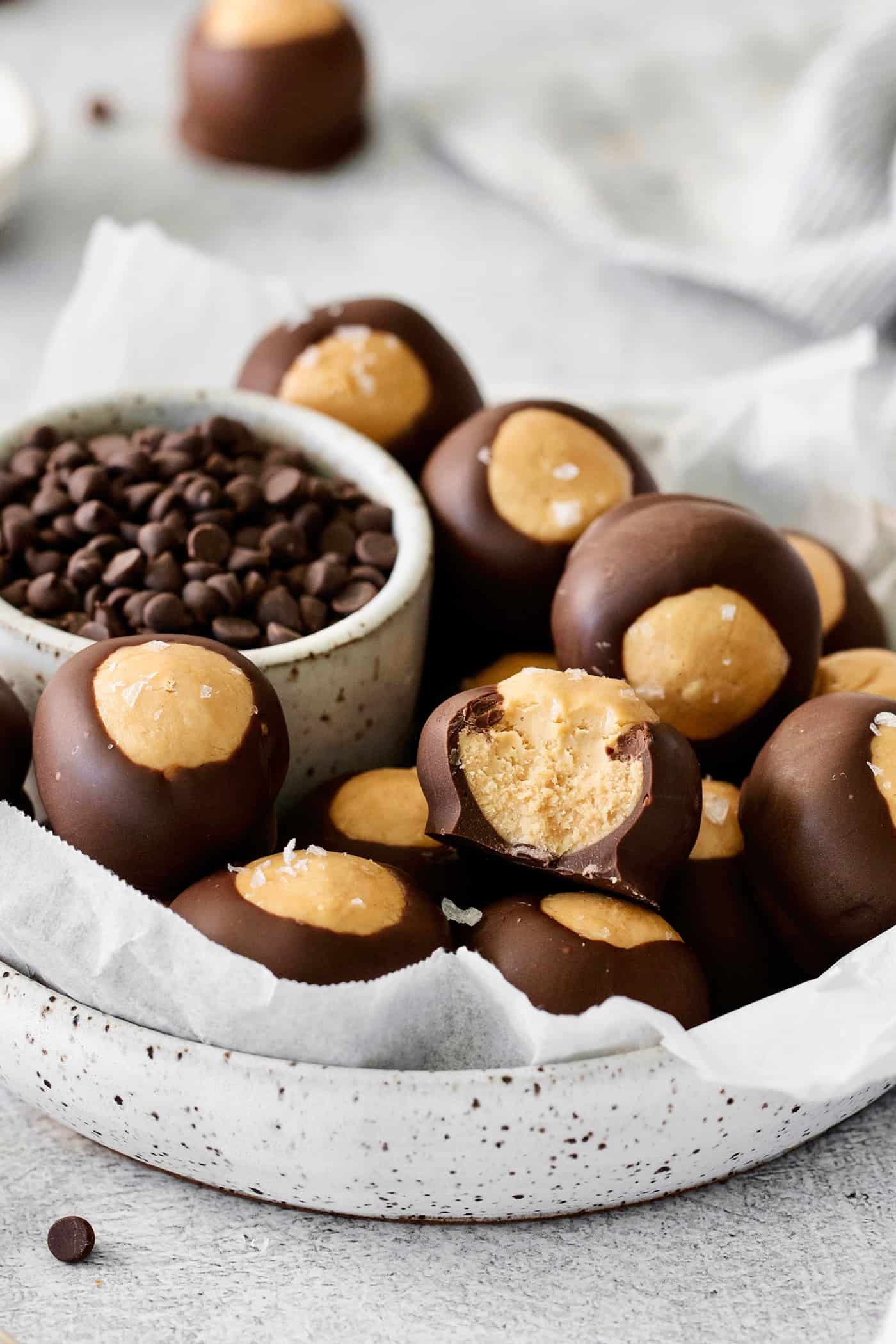 Buckeyes in a serving bowl