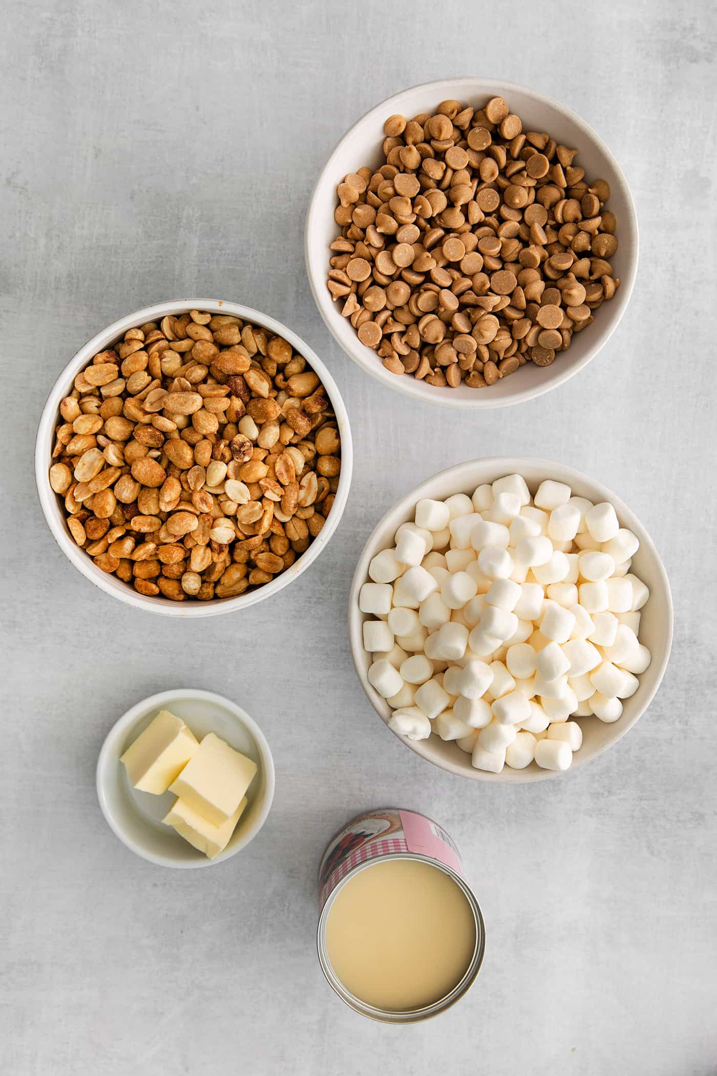 ingredients for homemade salted nut roll bars