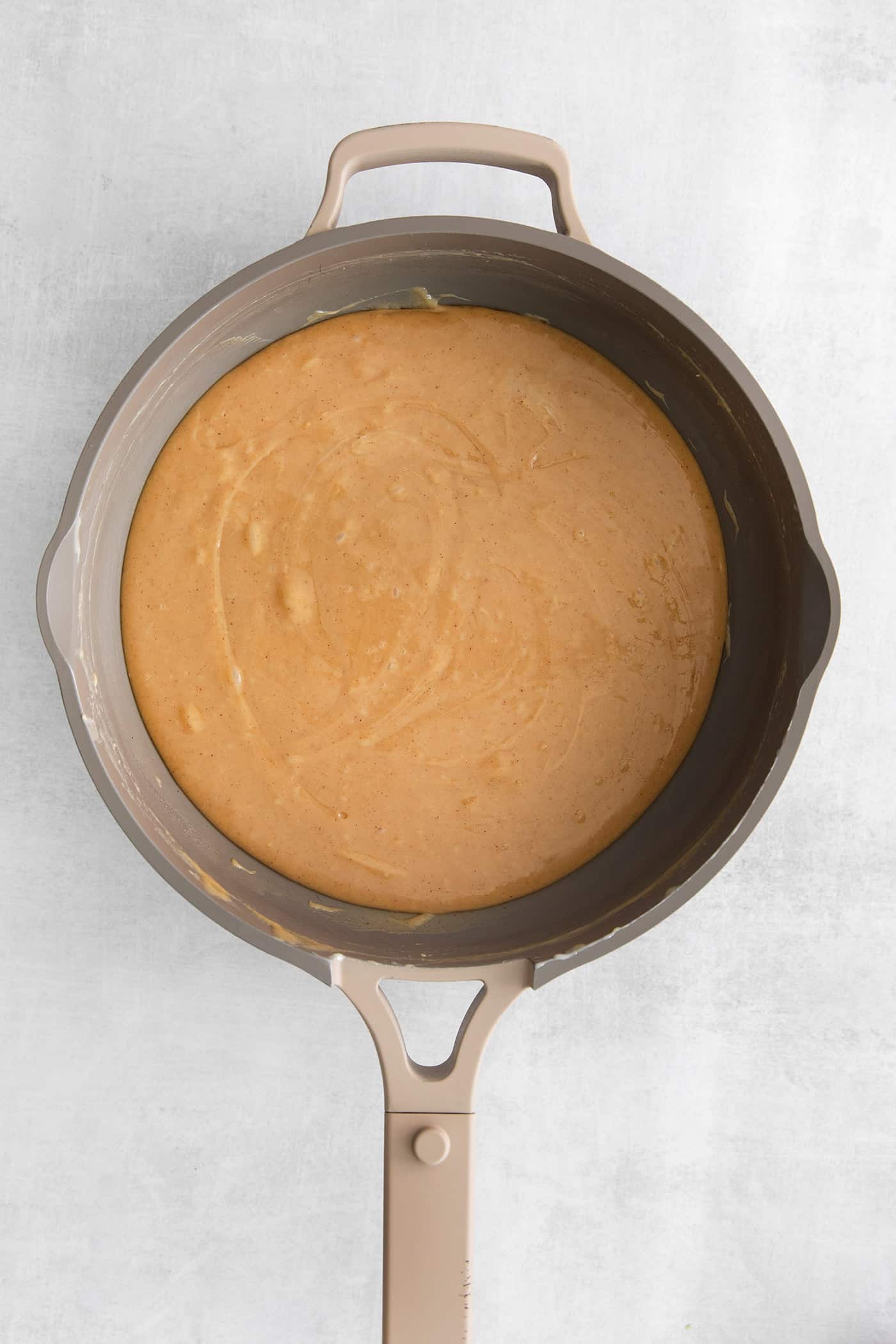 a pot of peanut butter mixture