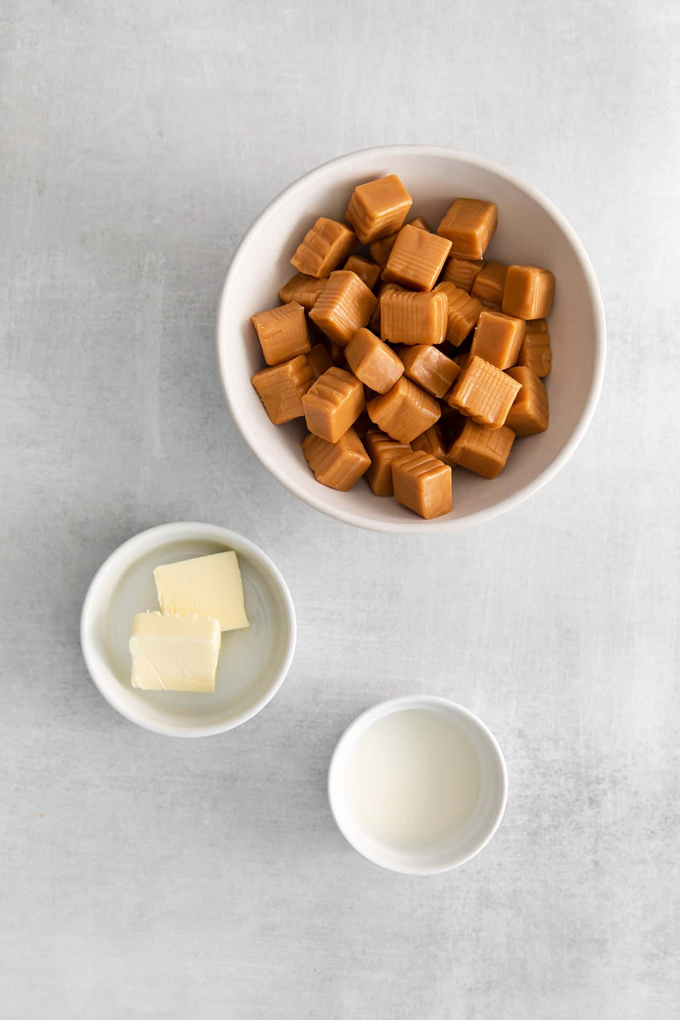 ingredients for caramel dip