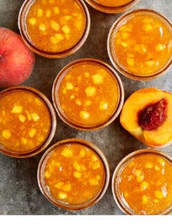 Pinterest image for peach jam