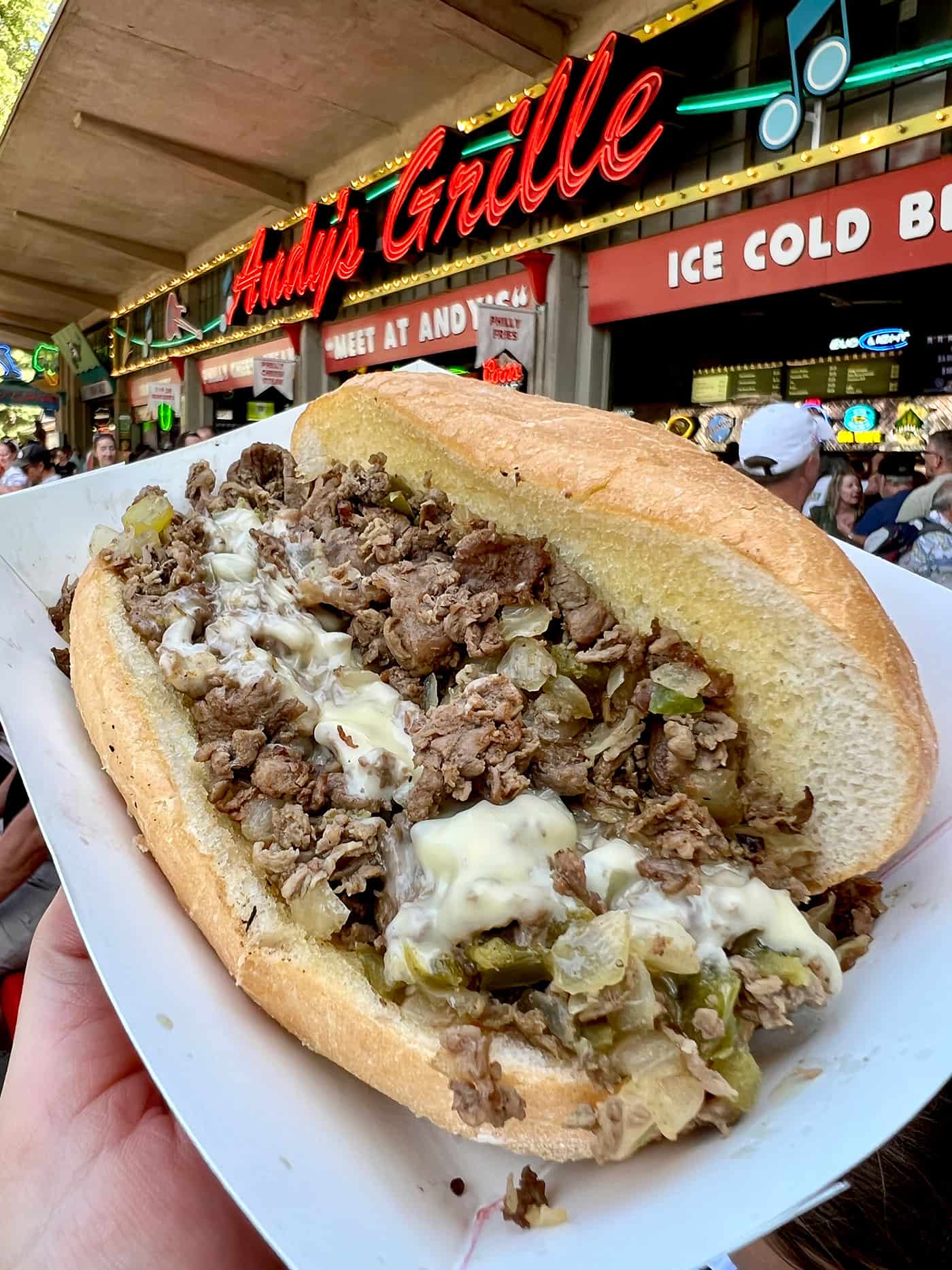 Philly cheesesteak at Andy's Grille