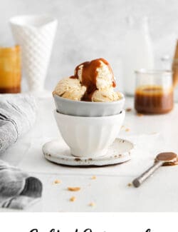 Pinterest image for salted caramel ice cream