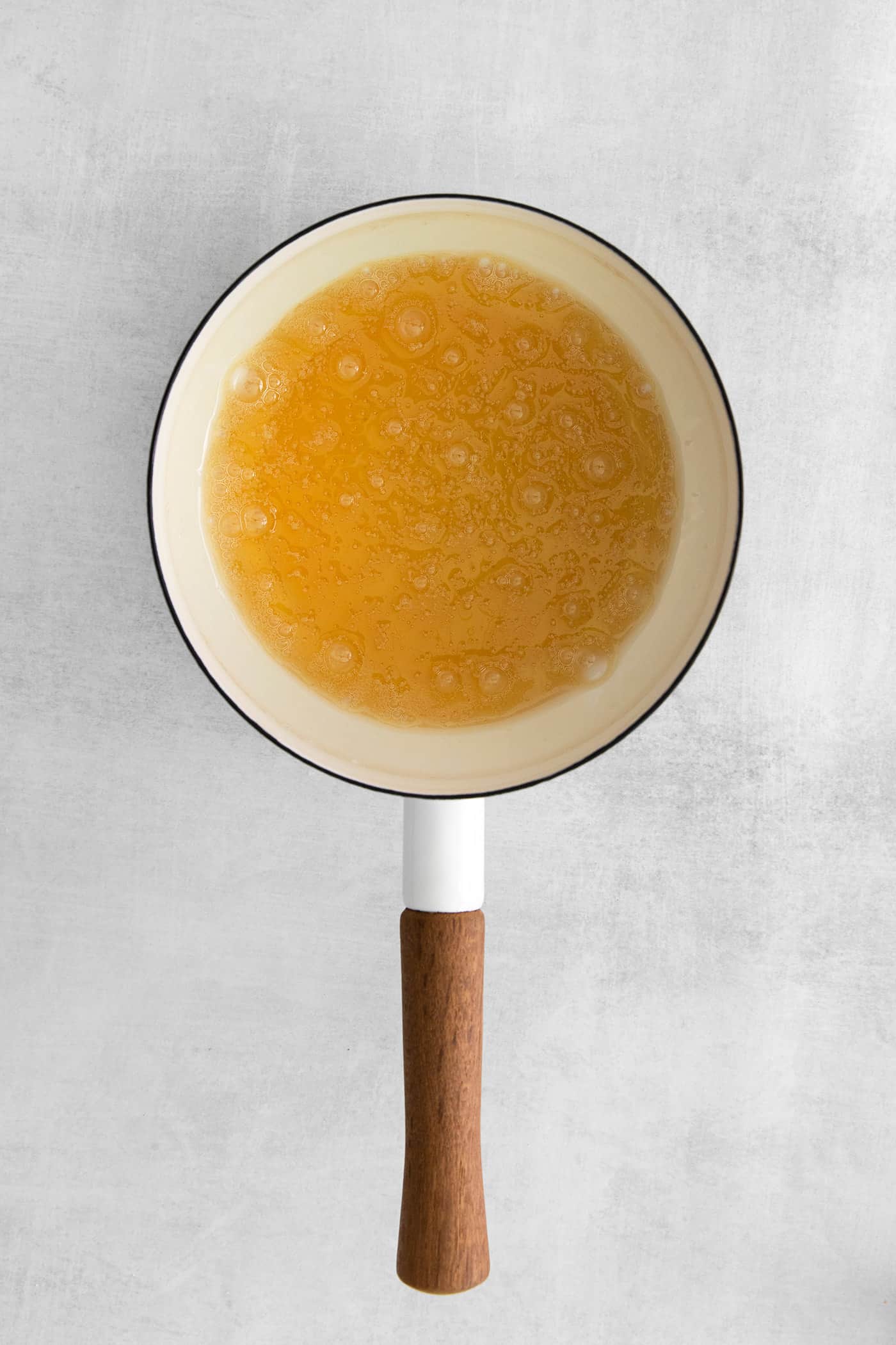 Caramel in a saucepan