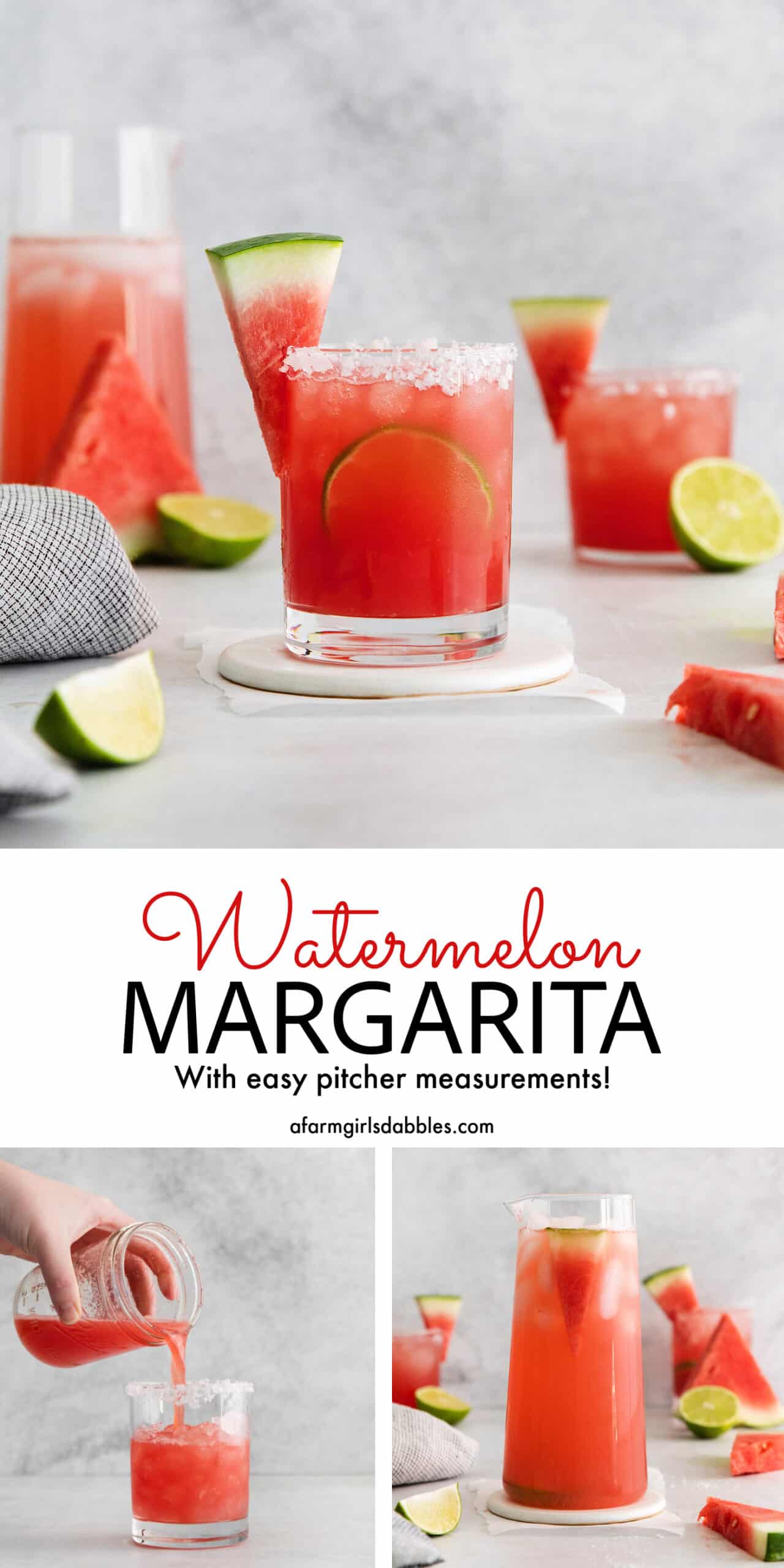 Pinterest image for watermelon margarita