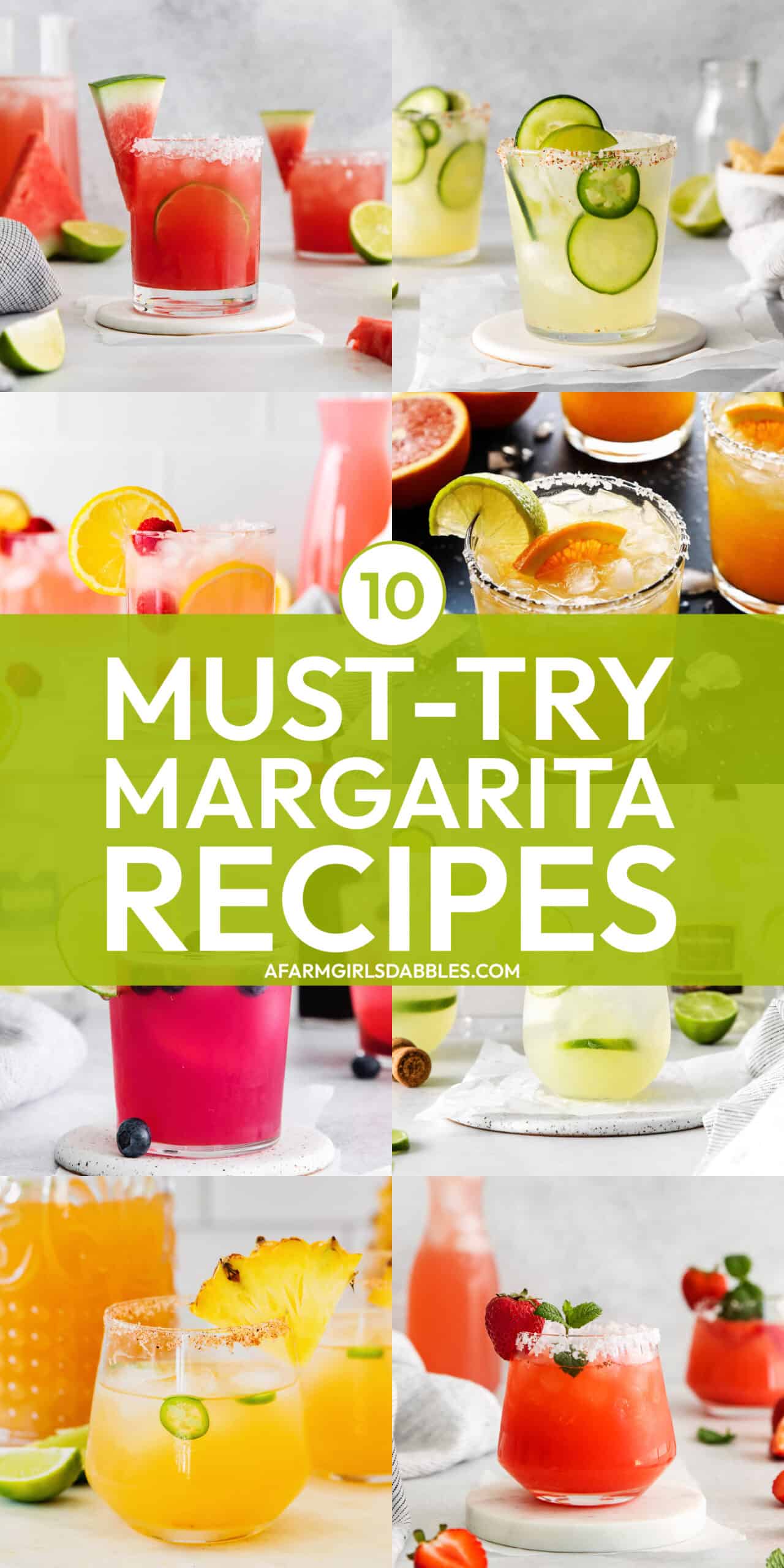 Pinterest image for 10 must-try margarita recipes